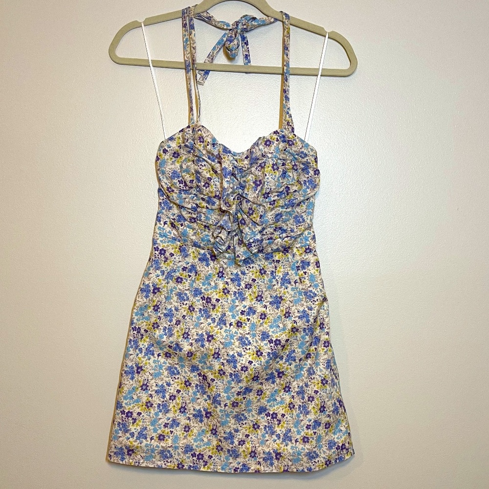 MIROA Pale Floral Dress Small/Petit